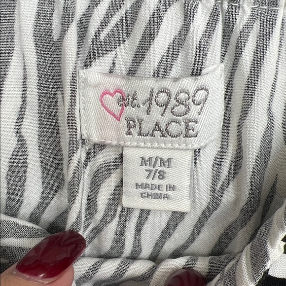 Children’s Place Black and White Zebra Print Dress - Picture 2 of 3